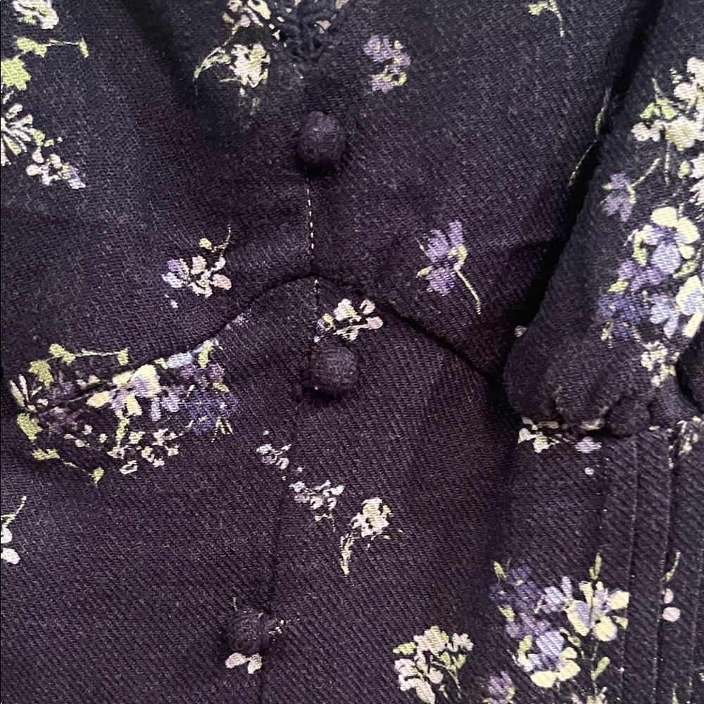 Sienna Sky Navy Floral Puff Sleeve Top - Picture 3 of 8